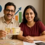 Couple with Rupee Notes