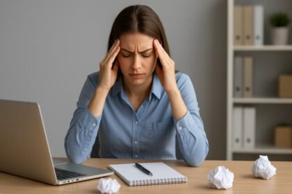 Stressed at the Modern Desk