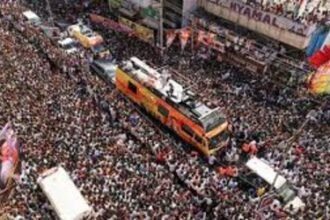 Stampede at Joseph Vijay